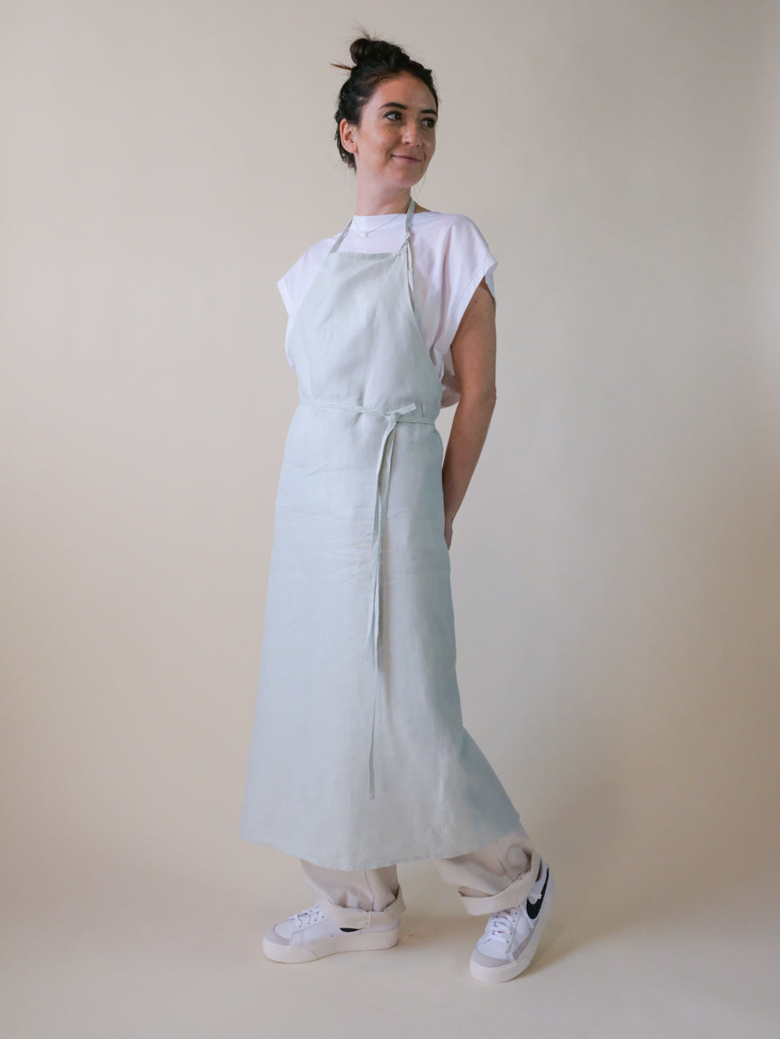 LINEN APRON　Mint